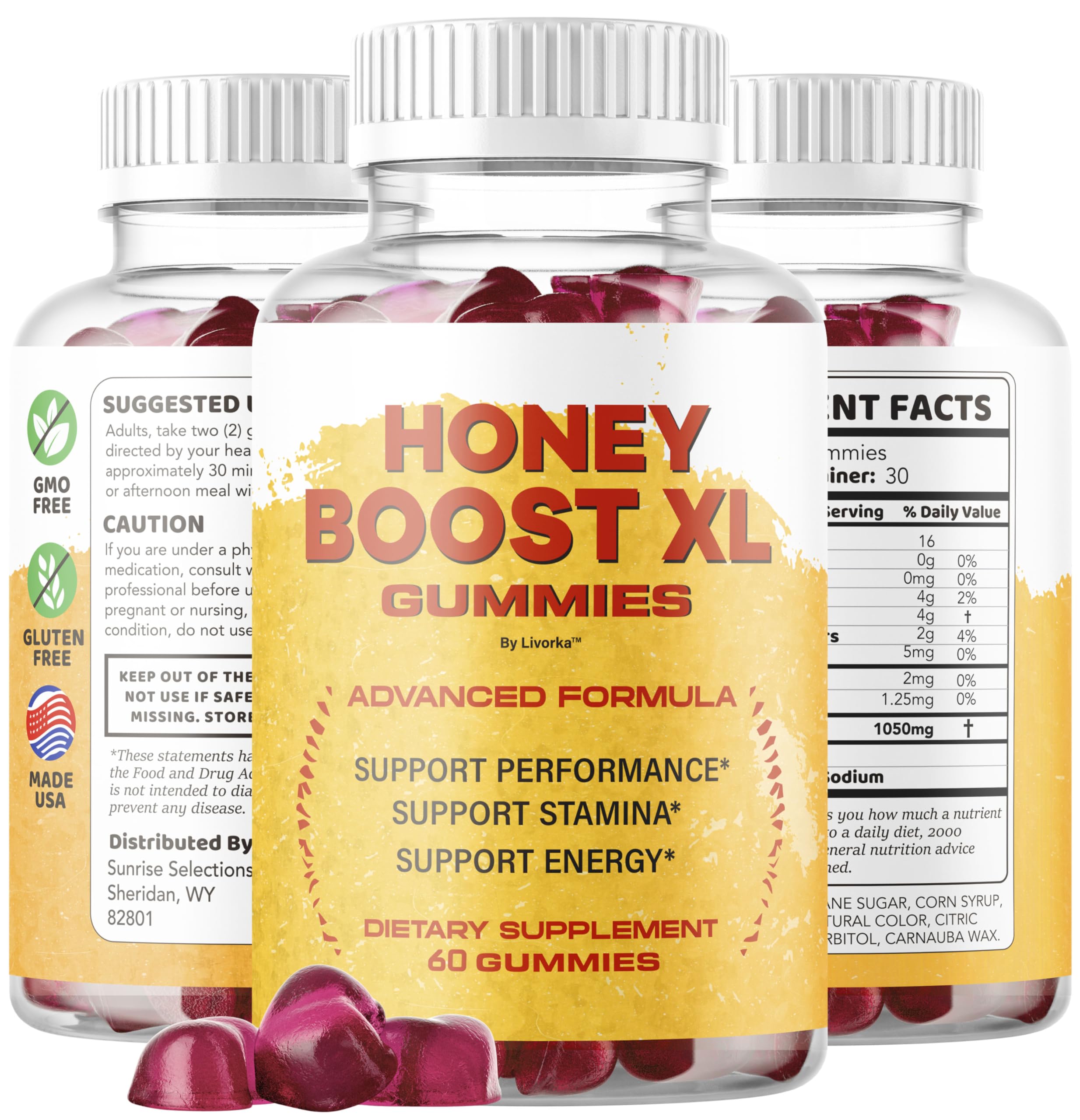 Estilo de vida activo con gomitas de miel LIVORKA Honey Boost XL.
