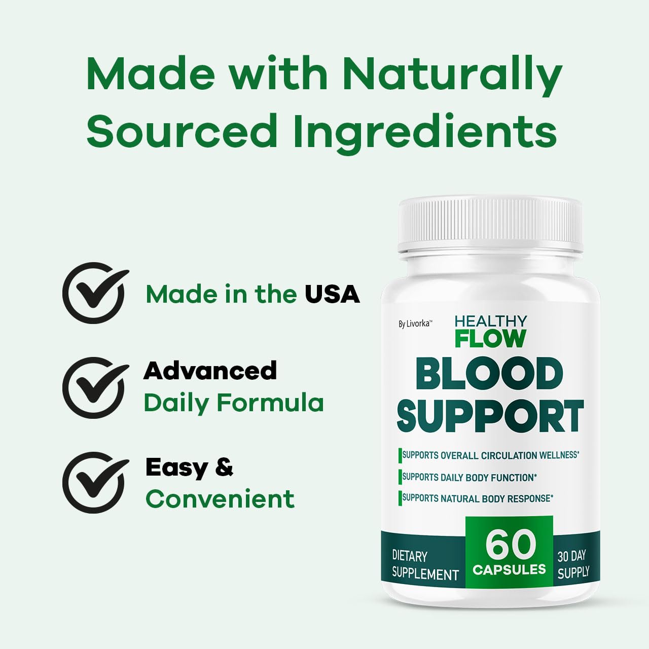 LIVORKA Ingredientes Naturales: formula basada en componentes de calidad.