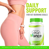 Etiqueta frontal de LeanVance con marca visible y confianza.
