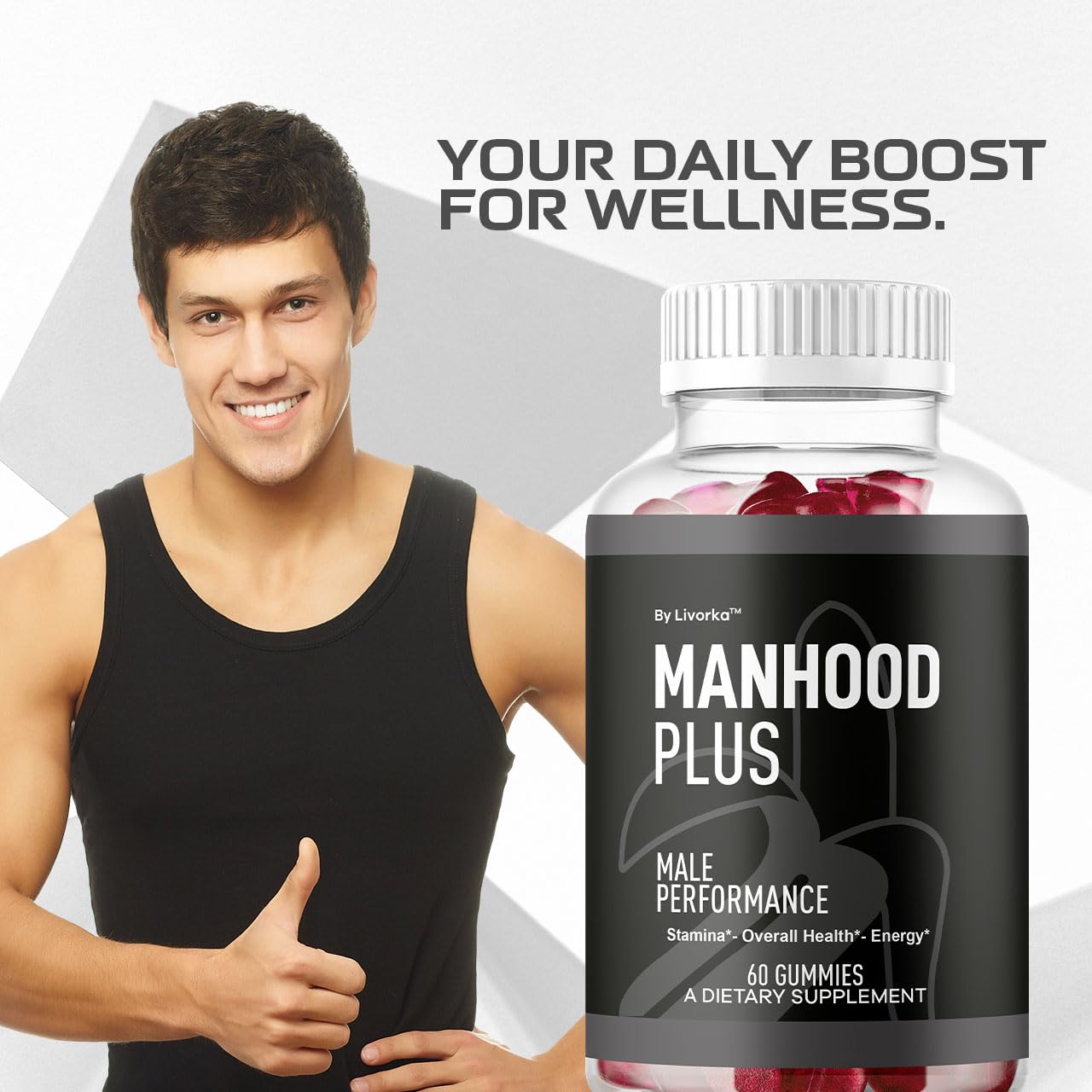 LIVORKA Manhood Plus textura gomosa agradable para masticar