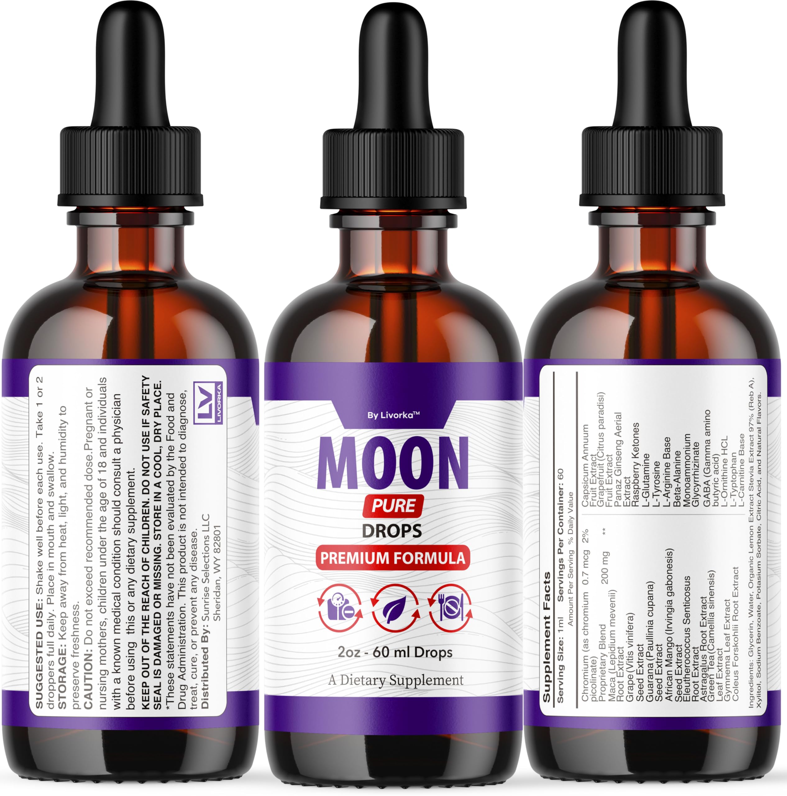 Escena de uso diario LIVORKA Moon Pure Drops para apoyar el bienestar