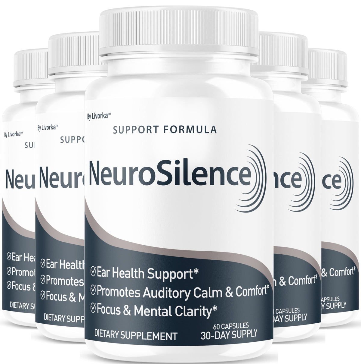 LIVORKA Neurosilence, bote frontal, apoyo auditivo diario.