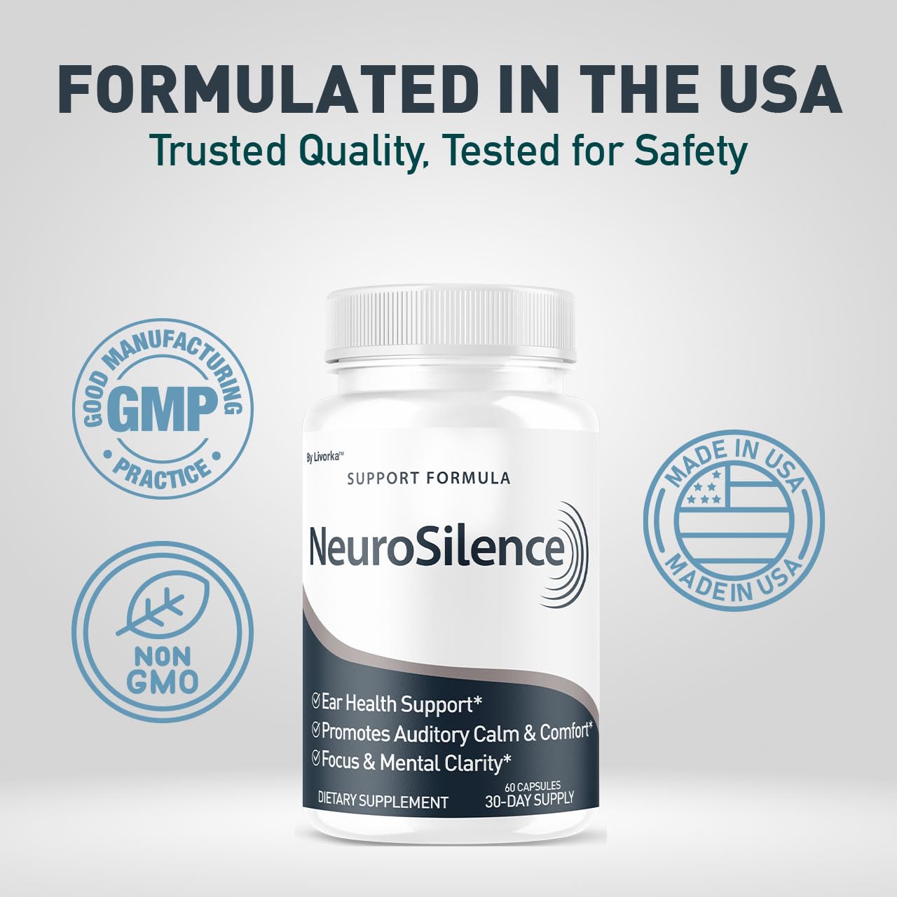 LIVORKA Neurosilence, dosis diaria recomendada para el bienestar cotidiano.