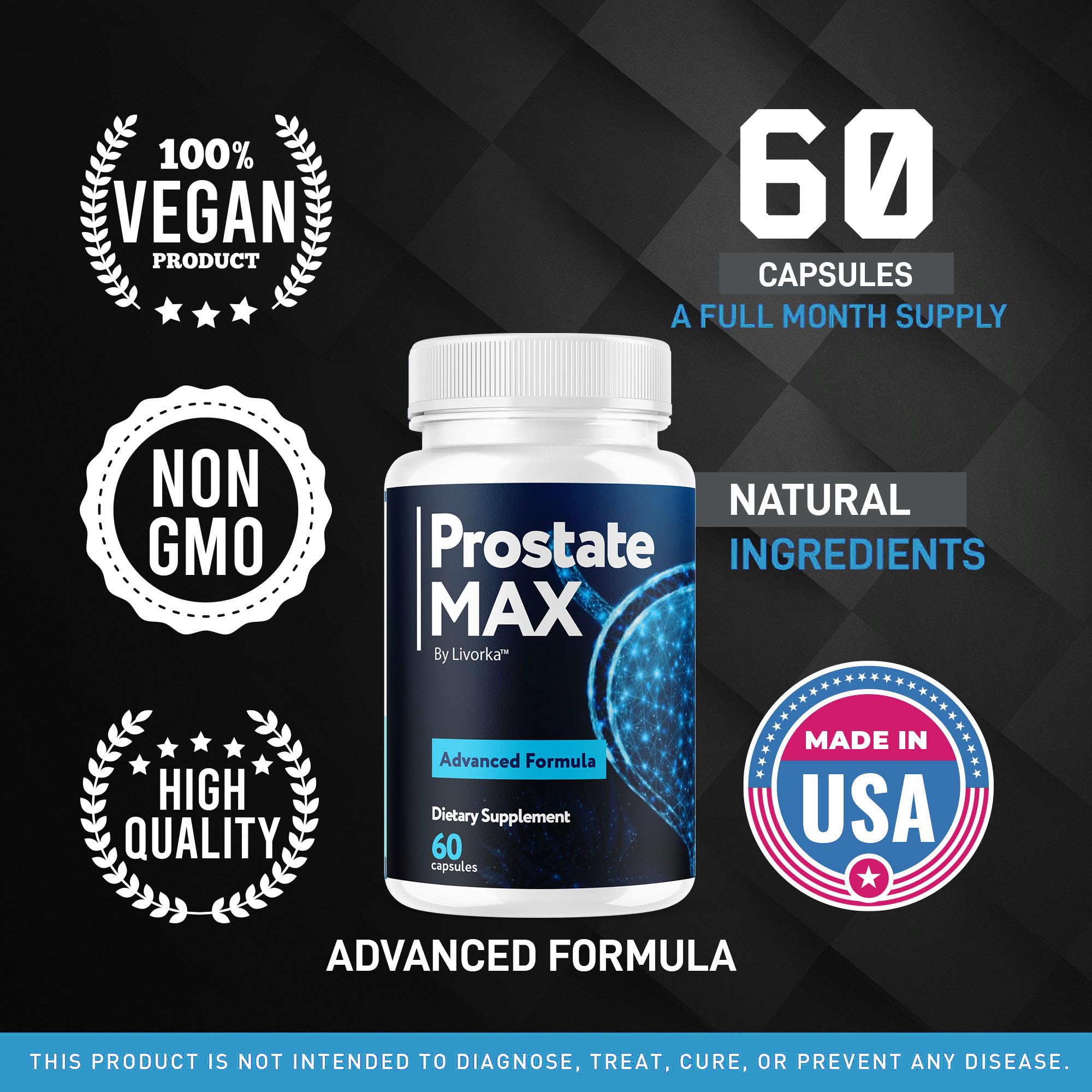 Cápsulas ProstateMax en mano, formato cómodo para diario.