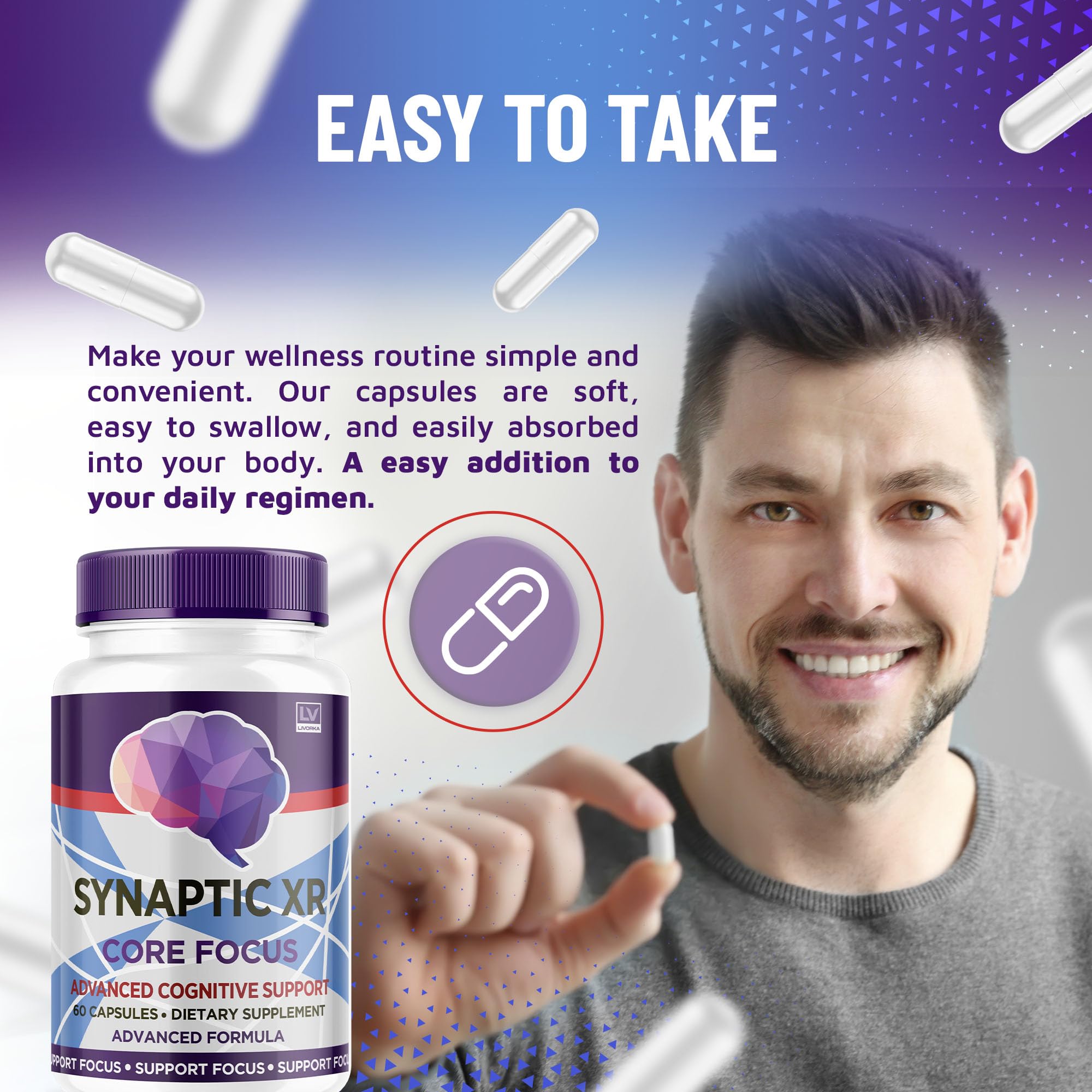 Livorka Synaptic XR: cápsulas en mano para iniciar la jornada.