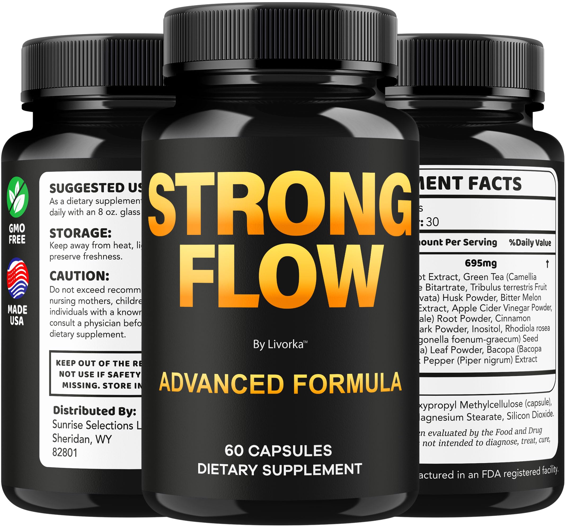 LIVORKA Strong Flow: cápsulas listas para consumo práctico.