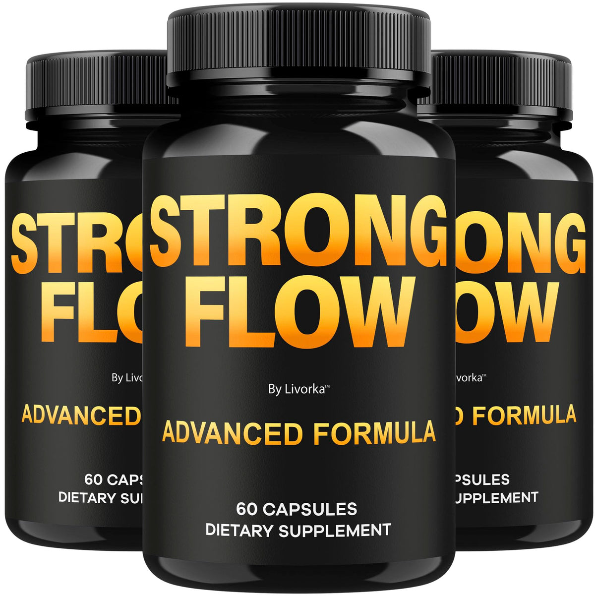 LIVORKA Strong Flow: cápsulas en botella para uso diario.