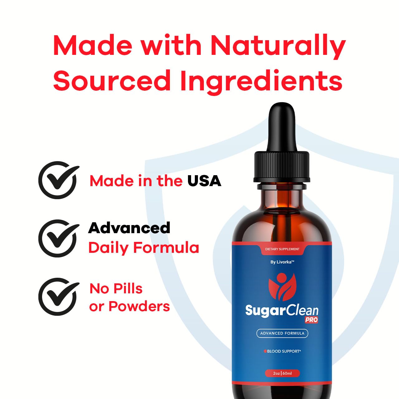 LIVORKA Sugar Clean Pro Gotas, envase de vidrio que mantiene la fórmula estable.