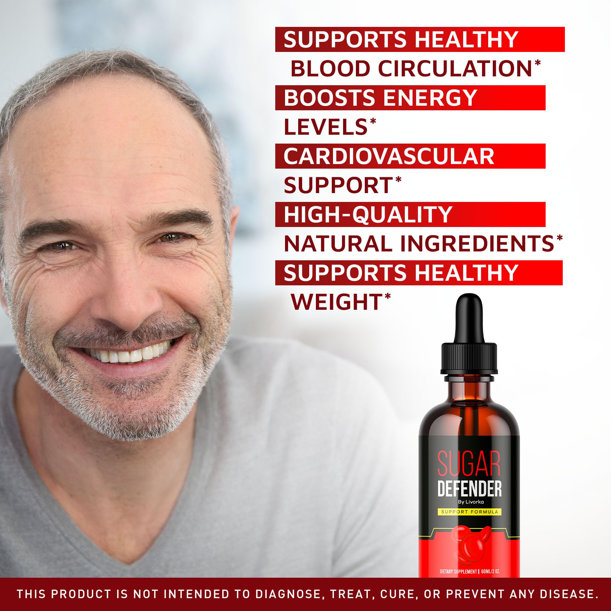 LIVORKA Sugar Defender Drops con gotero para dosis diaria precisa.