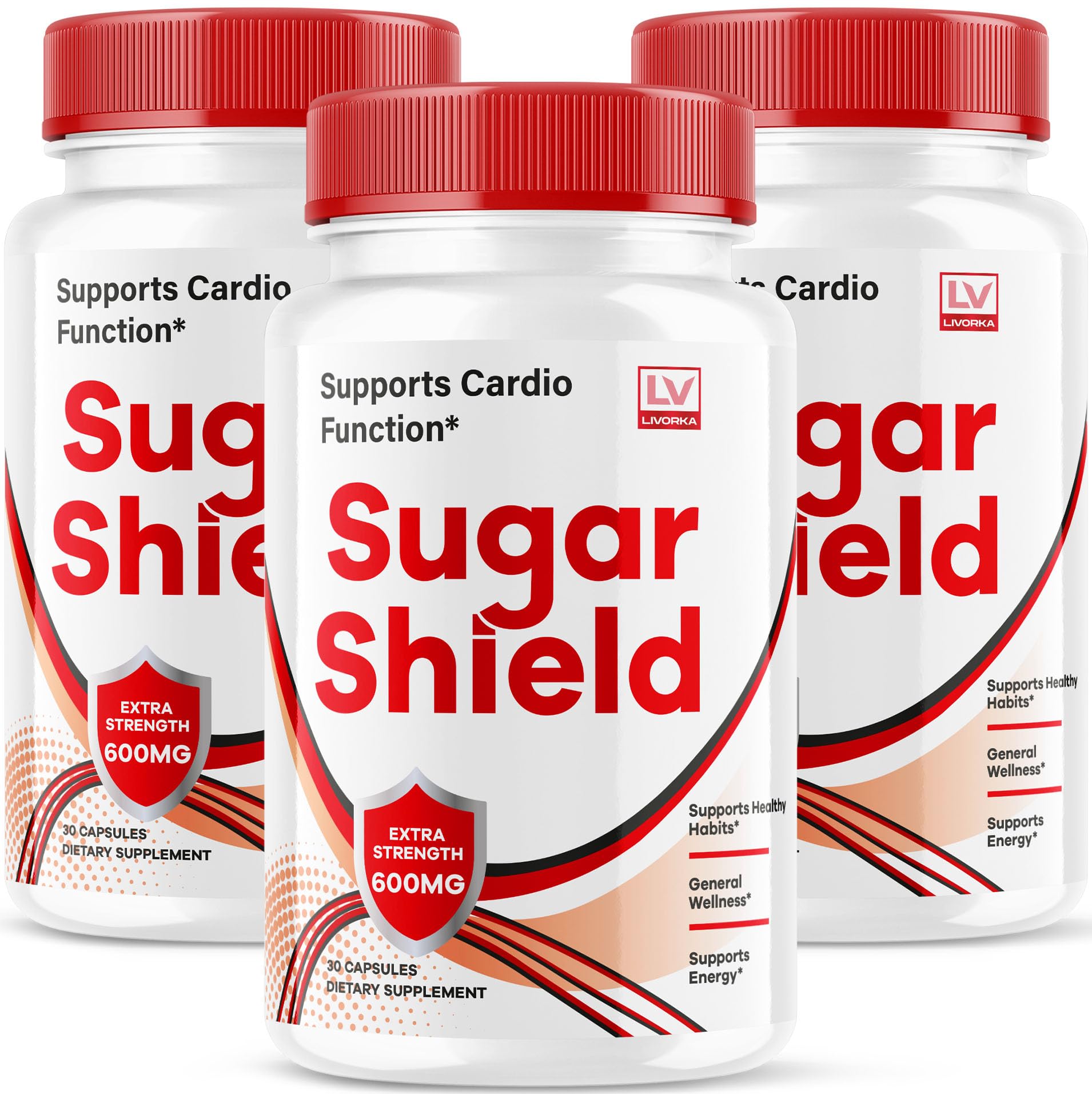 LIVORKA Sugar Shield botella frontal, ideal para uso diario y dosificación sencilla.