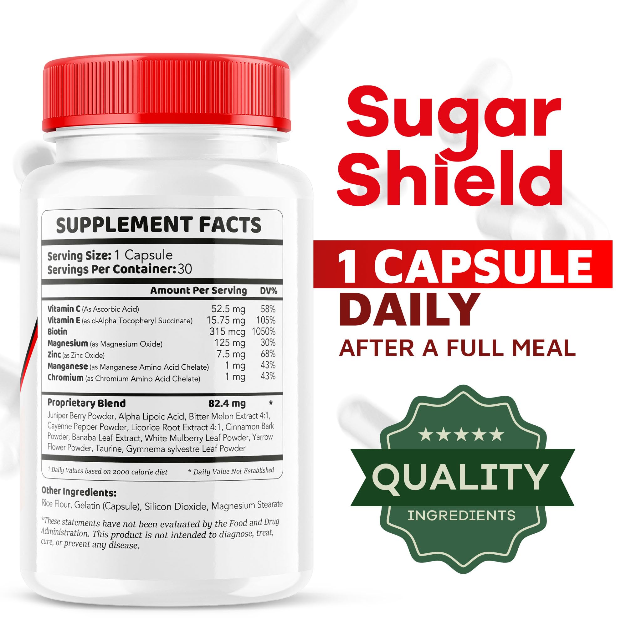LIVORKA Sugar Shield etiqueta clara, información legible para dosis precisas.