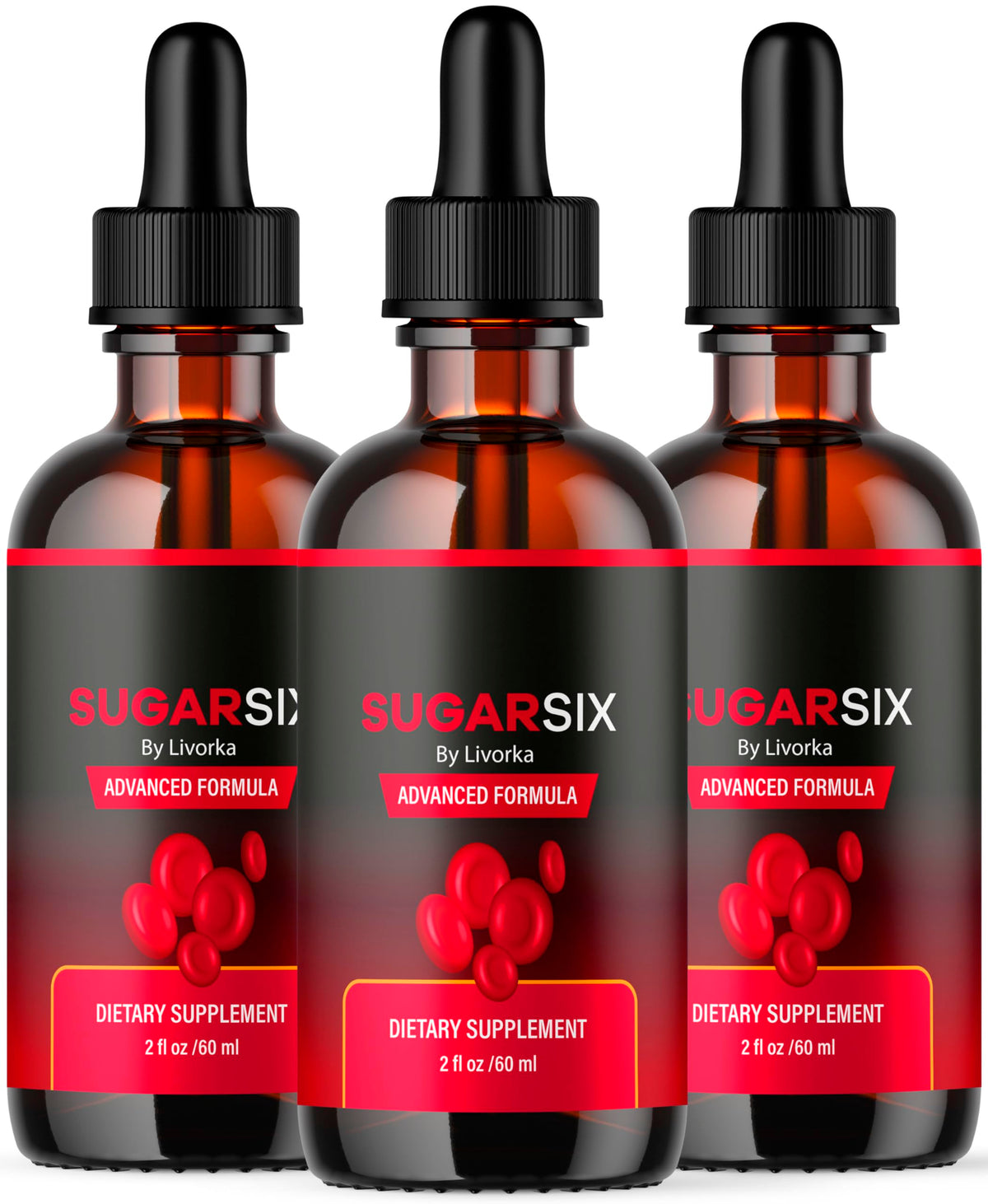 LIVORKA Sugar Six en botella de gotas para uso diario.
