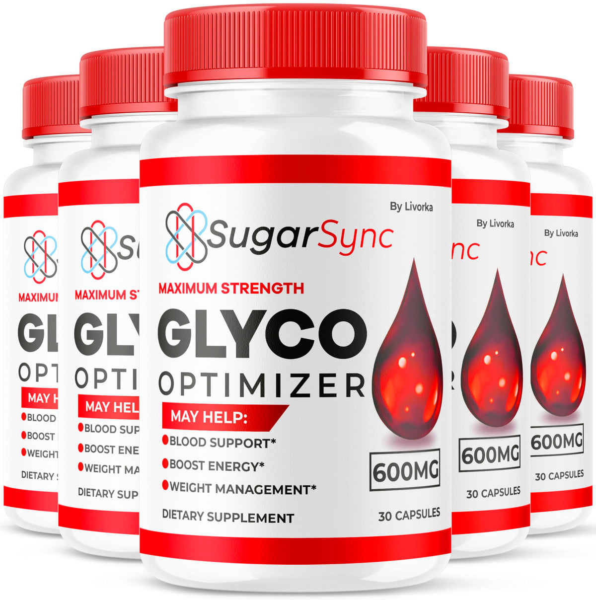 LIVORKA Sugar Sync Glyco — botella con cápsulas para apoyo diario