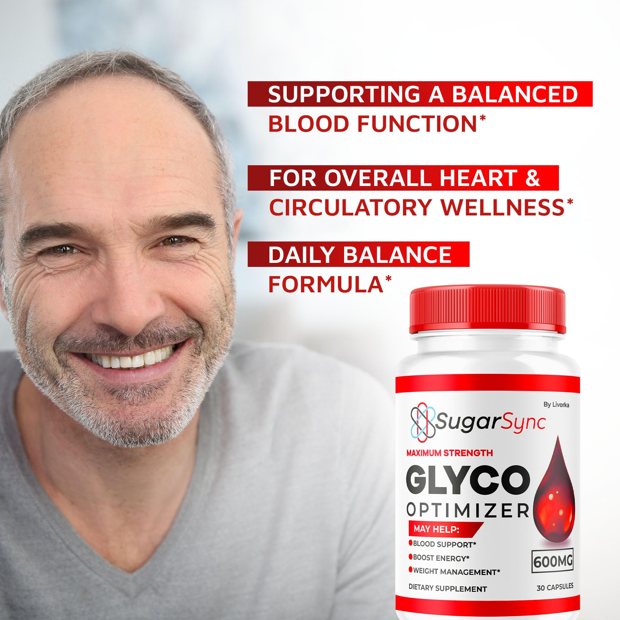Cápsulas de LIVORKA Sugar Sync Glyco en primer plano para uso diario