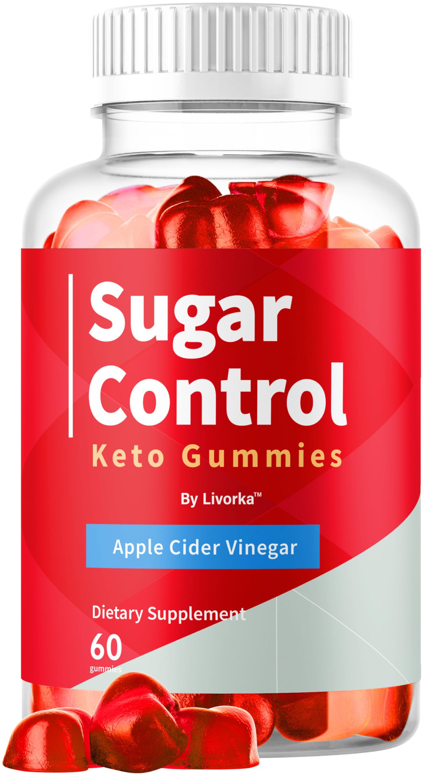 LIVORKA SugarControl Gominolas, envase frontal, snack diario agradable.