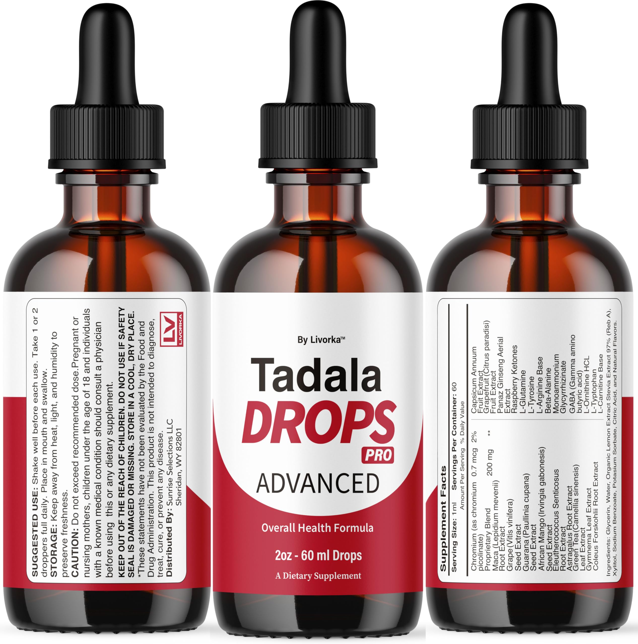 Livorka Tadala Drops Pro, guía rápida de uso para nuevos usuarios.