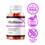 VitaRenew Gummies, sabor frutal, experiencia refrescante en cualquier momento del día.