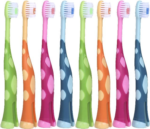 55Dental Lix giraffa: cepillo infantil con cerdas suaves para uso diario.