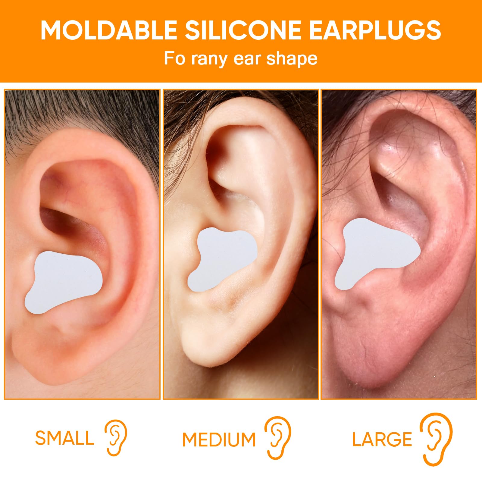 LKbeuuu tapones de silicona suave moldeables para estudio y concentración