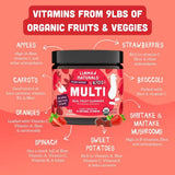 Llama Naturals con betacaroteno y vitaminas D y C para desarrollo saludable.