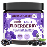 Gomitas de saúco para adultos de Llama Naturals, sabor natural y apoyo al sistema inmune.
