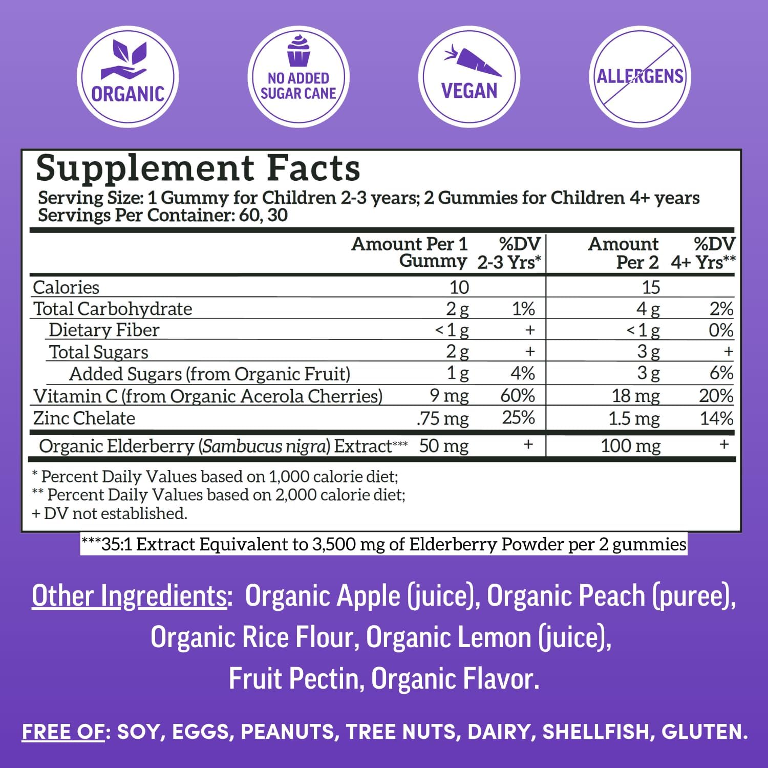 Gomitas con vitamina C y zinc Llama Naturals para niños