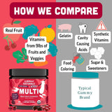 Gominolas orgánicas veganas de Llama Naturals con vitaminas vegetales.