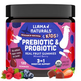 Llama Naturals probiótico para niños con fruta real y beneficios digestivos suaves