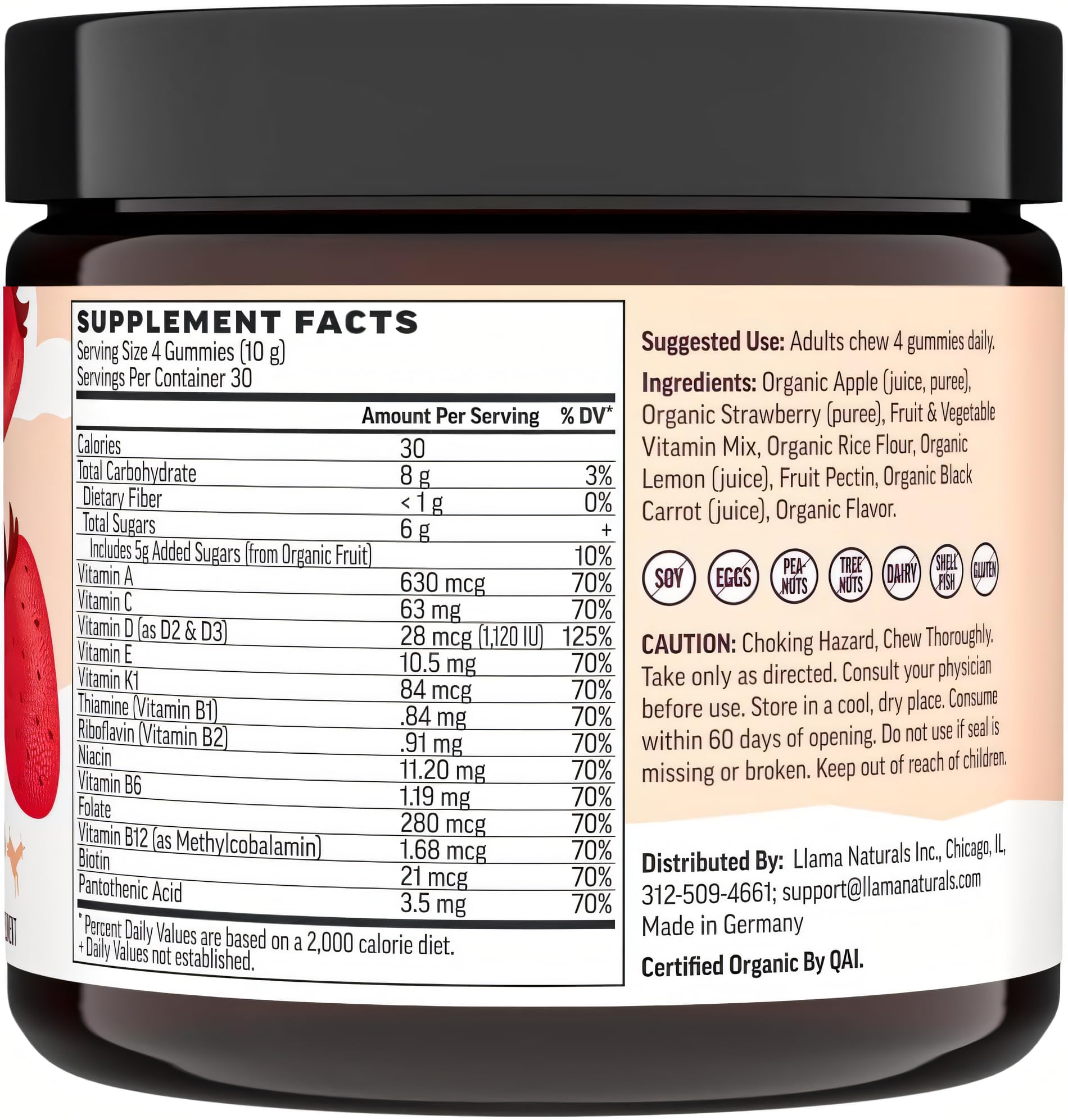 Llama Naturals sabor-fresa-gominolas: textura suave para energía sostenida