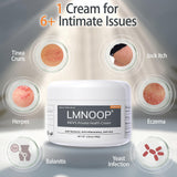 Aplicación suave de LMNOOP crema íntima, cuidado cómodo durante el día.