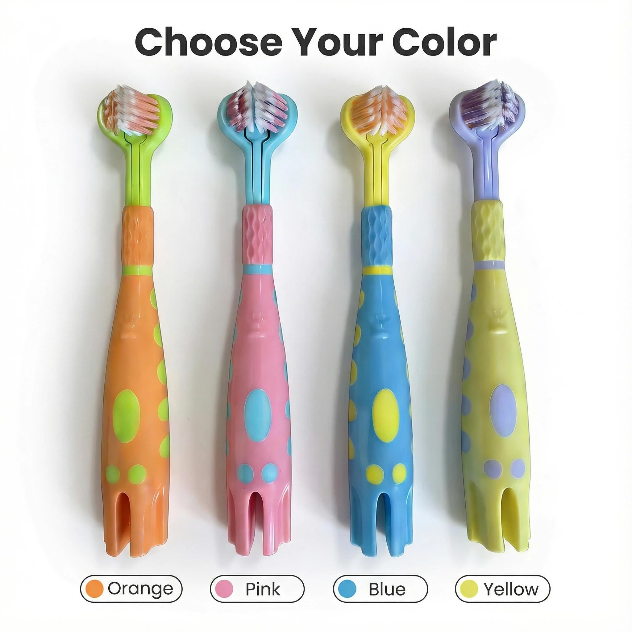 Lnncdsc paquete familiar valor, cuatro cepillos, colores brillantes.