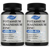 Lofei potasio magnesio zinc, cápsulas, favorece absorción eficiente para energía diaria.