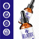 Lofero Gelatide Drops, primer plano de ingredientes naturales para balance interior.