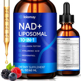 Loiomay NAD liposomales: botella de gotas para energía diaria.