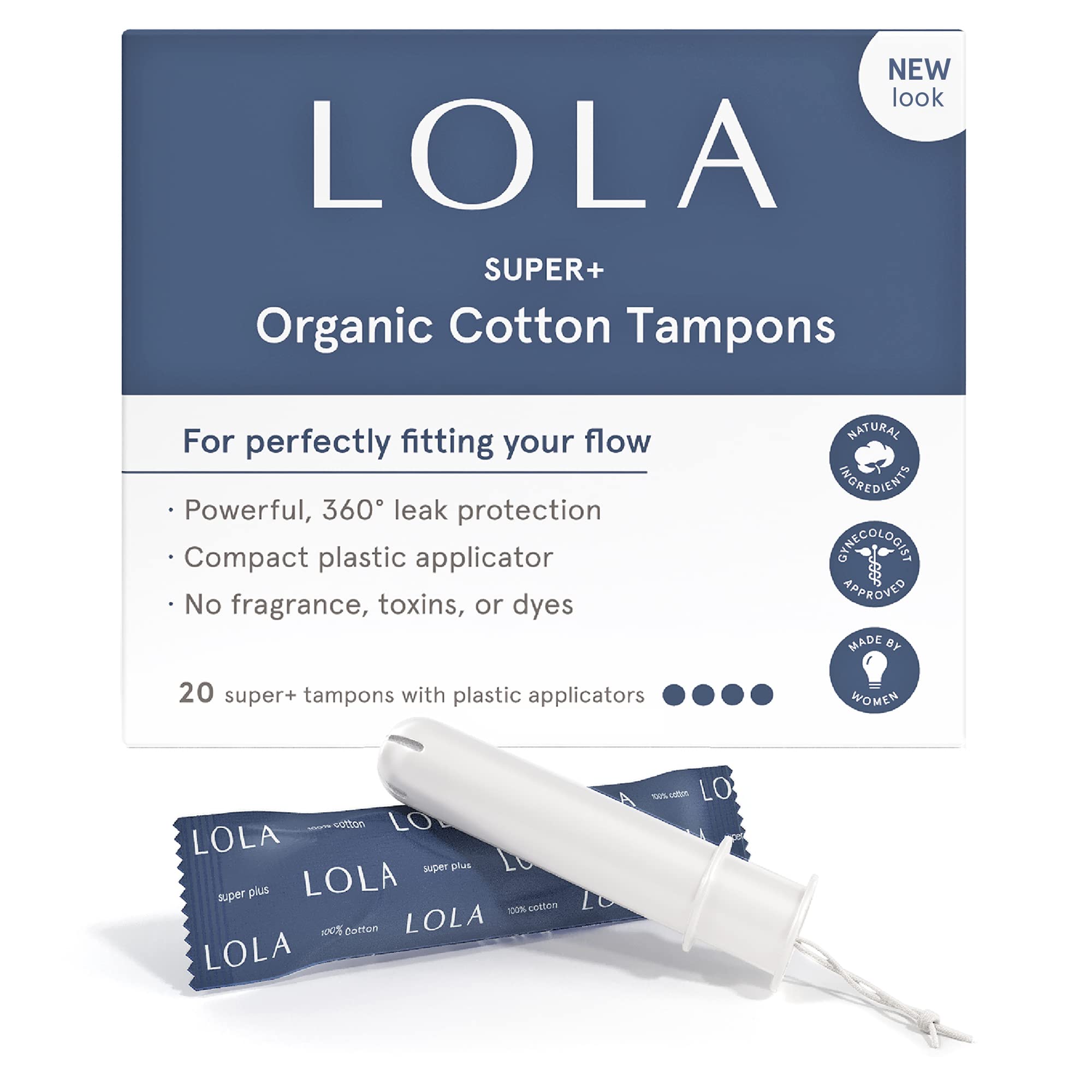 Tampón Lola Super Plus en caja de 40 unidades para uso diario confiable.