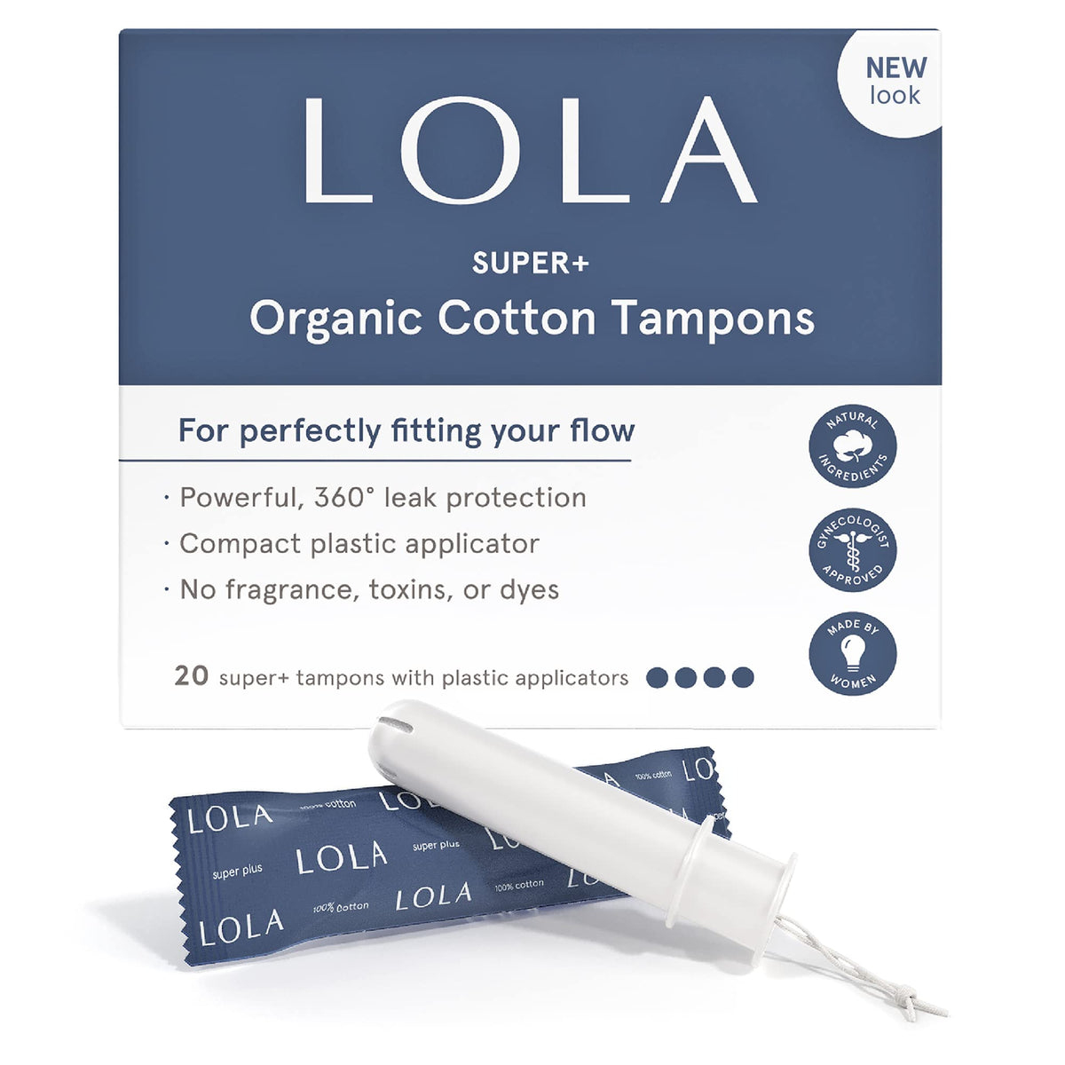 Tampón Lola Super Plus en caja de 40 unidades para uso diario confiable.