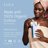 LOLA tampones con aplicador plástico sin BPA para inserción suave.