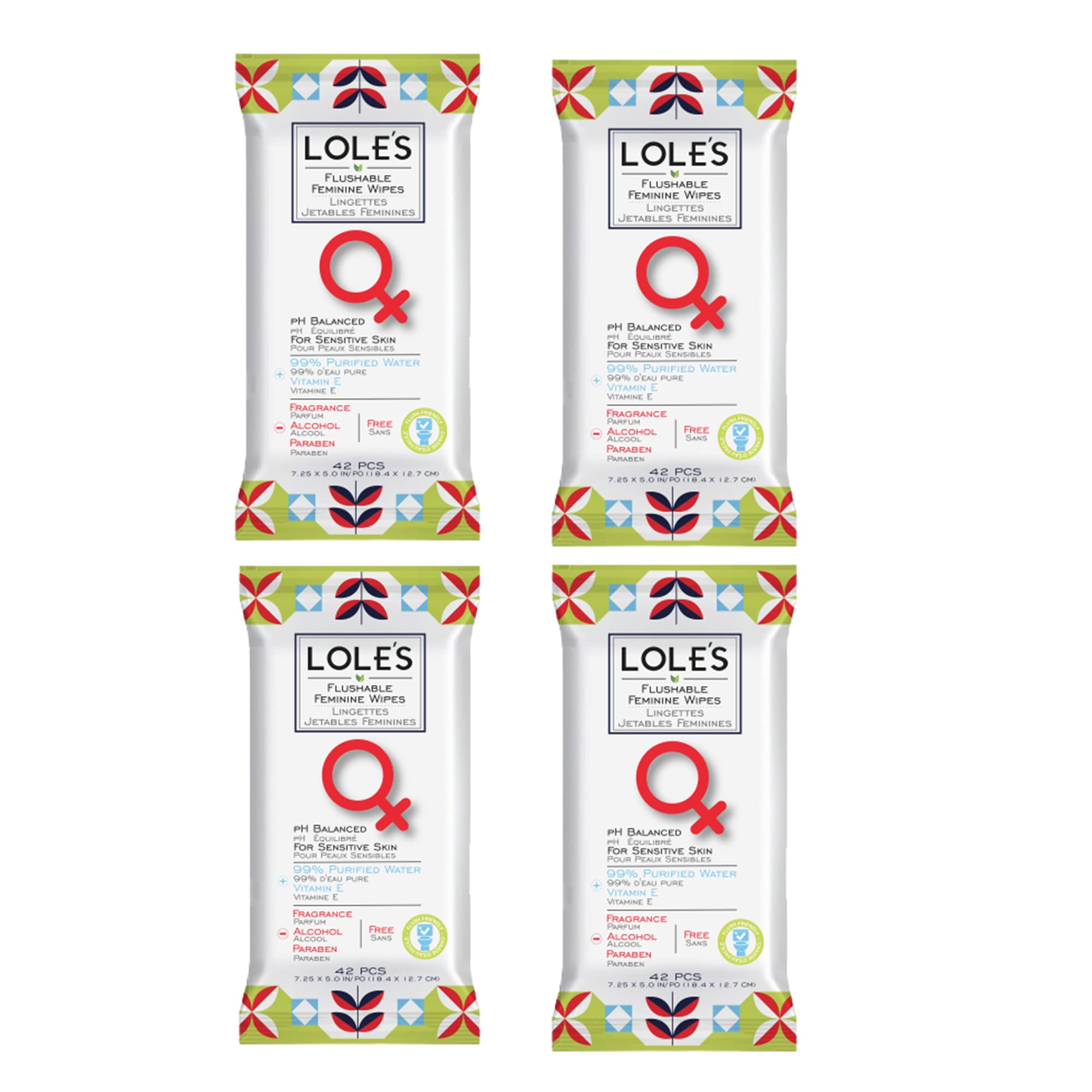 LOLE'S toallitas femeninas con empaque compacto para viajar y sentirse fresca