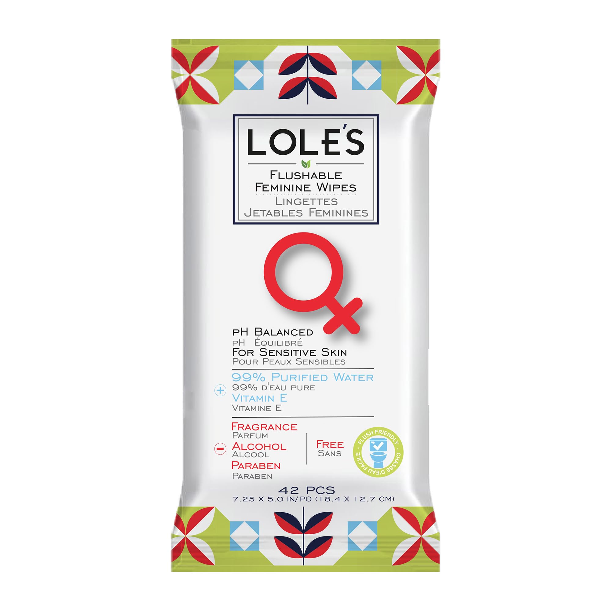 LOLE'S toallitas íntimas para uso diario, higiene suave y conveniente