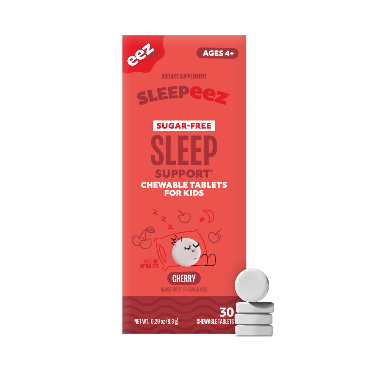 Lolleez Sleepeez tableta masticable melatonina 1 mg sabor cereza para dormir mejor.