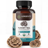 Longevity Botanicals cápsulas cola de pavo, extracto 10:1 para apoyo inmune