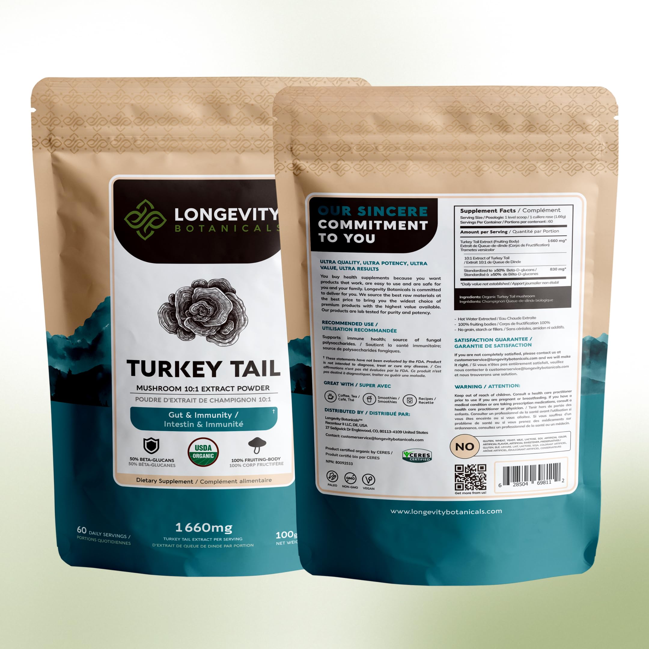 Longevity Botanicals extracto concentrado, incorporación en yogur.