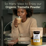 Longevity Botanicals Tremella extracción de agua caliente para textura ultrafina y mezcla suave.