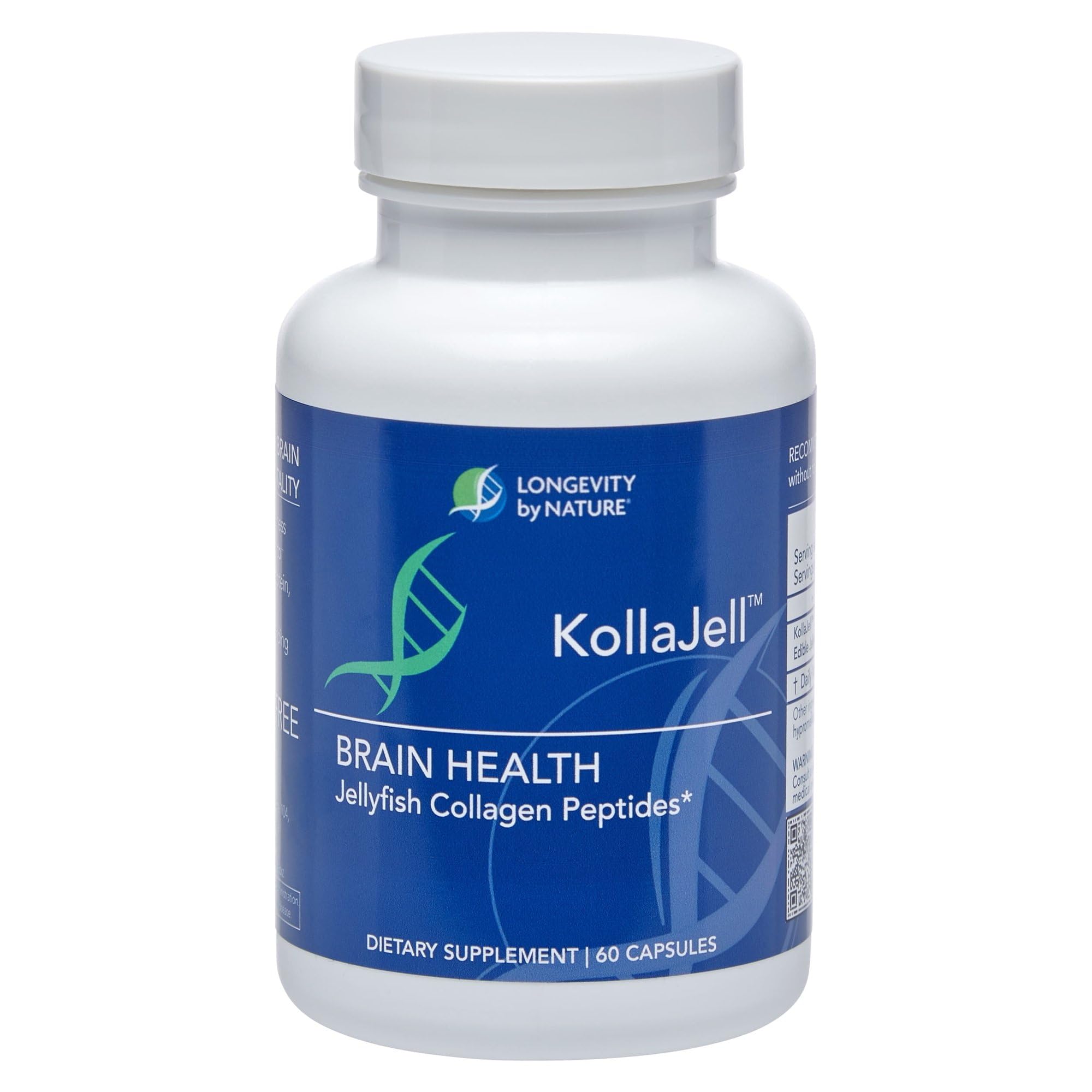 Longevity by Nature KollaJell – cápsulas para apoyo cerebral y claridad mental.