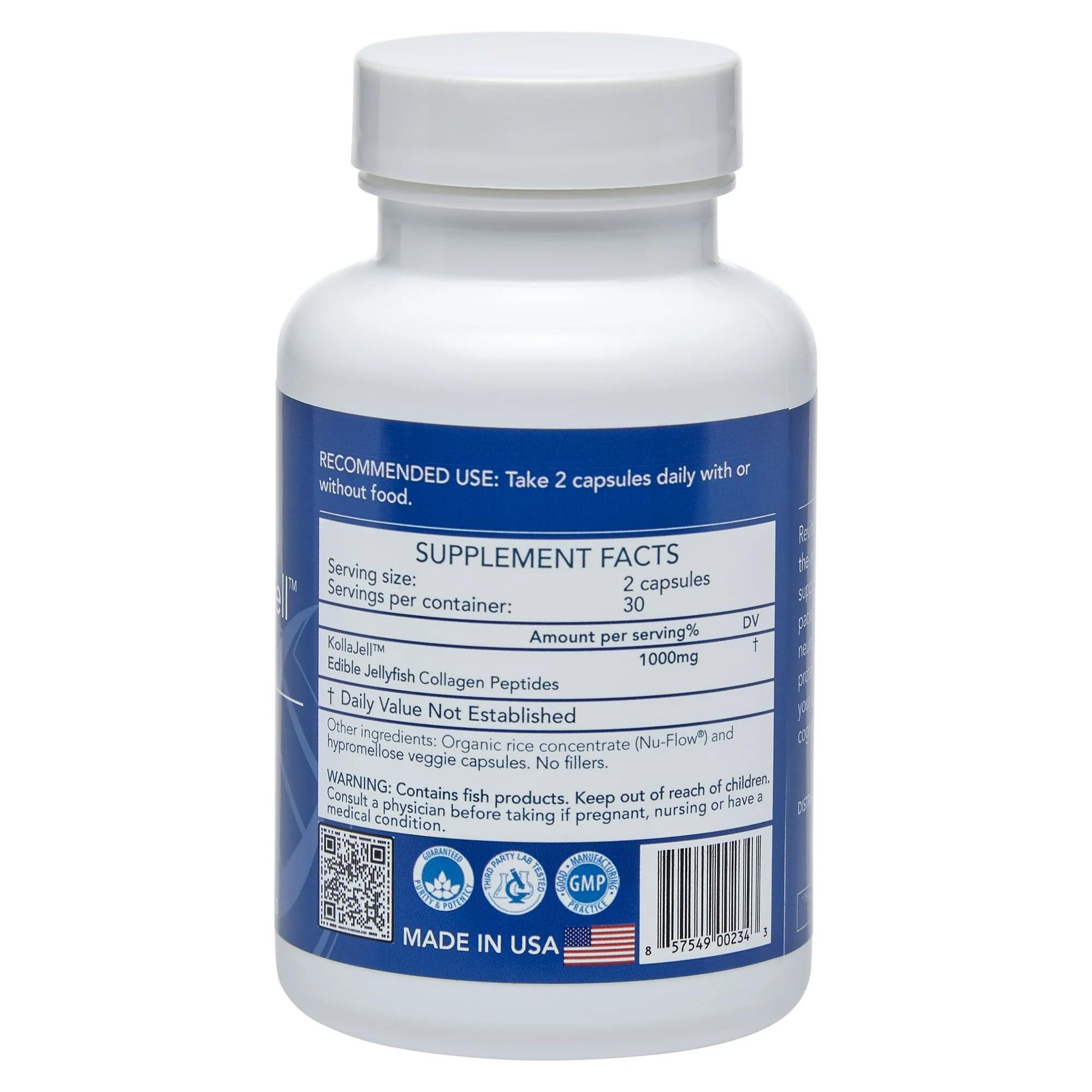 Longevity by Nature KollaJell – envase compacto para uso diario.