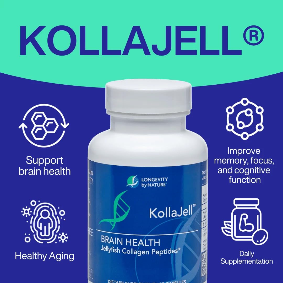 Longevity by Nature KollaJell – botella con minerales que favorecen la concentración.