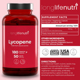 Etiqueta de LongLifeNutri Licopeno en caja, sin OGM para opción natural
