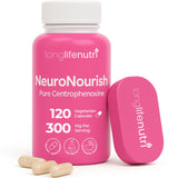 LongLifeNutri NeuroNourish: frasco de cápsulas para uso diario y concentración.