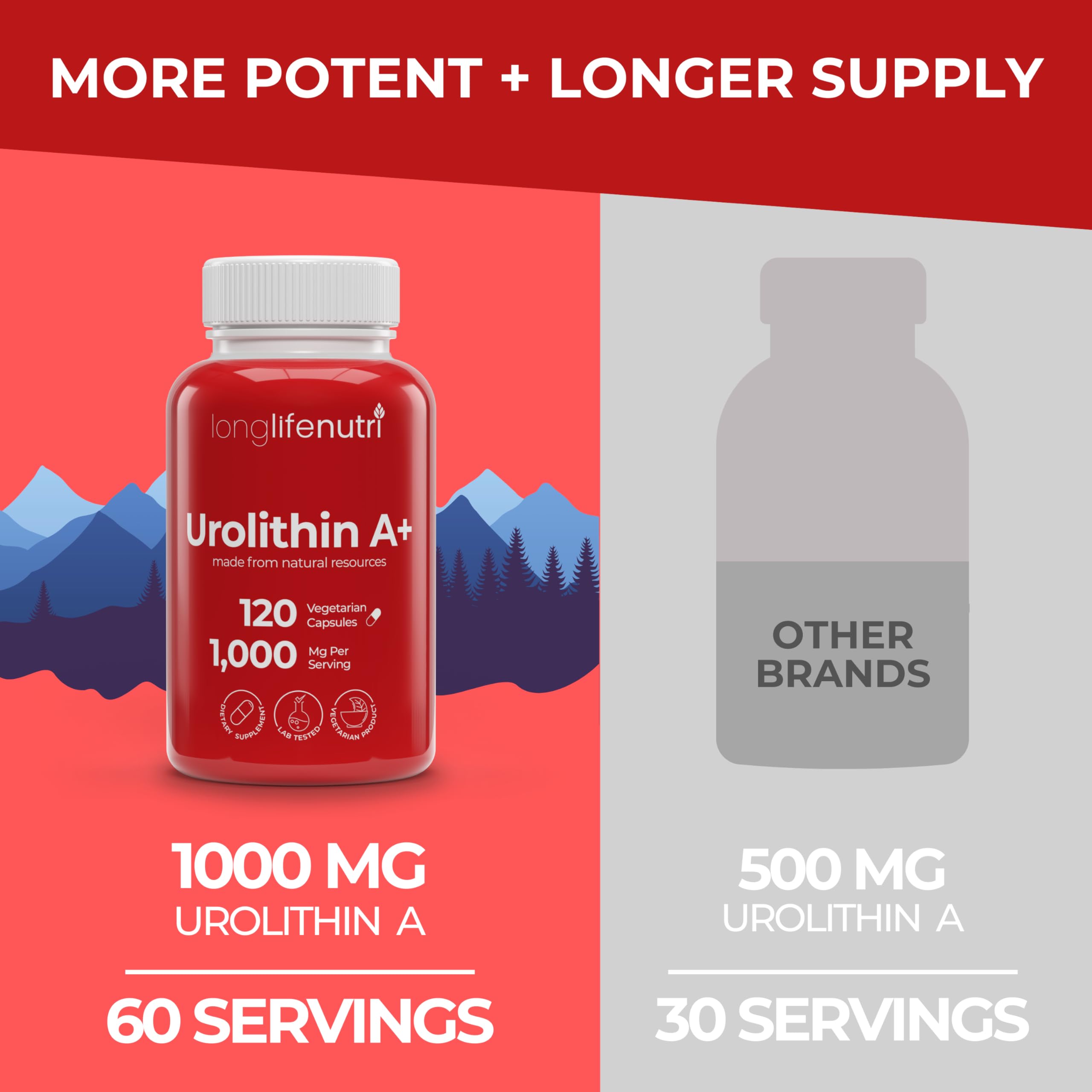 Ingrediente orgánico de granada en Urolithin A+, antioxidantes potenciales.