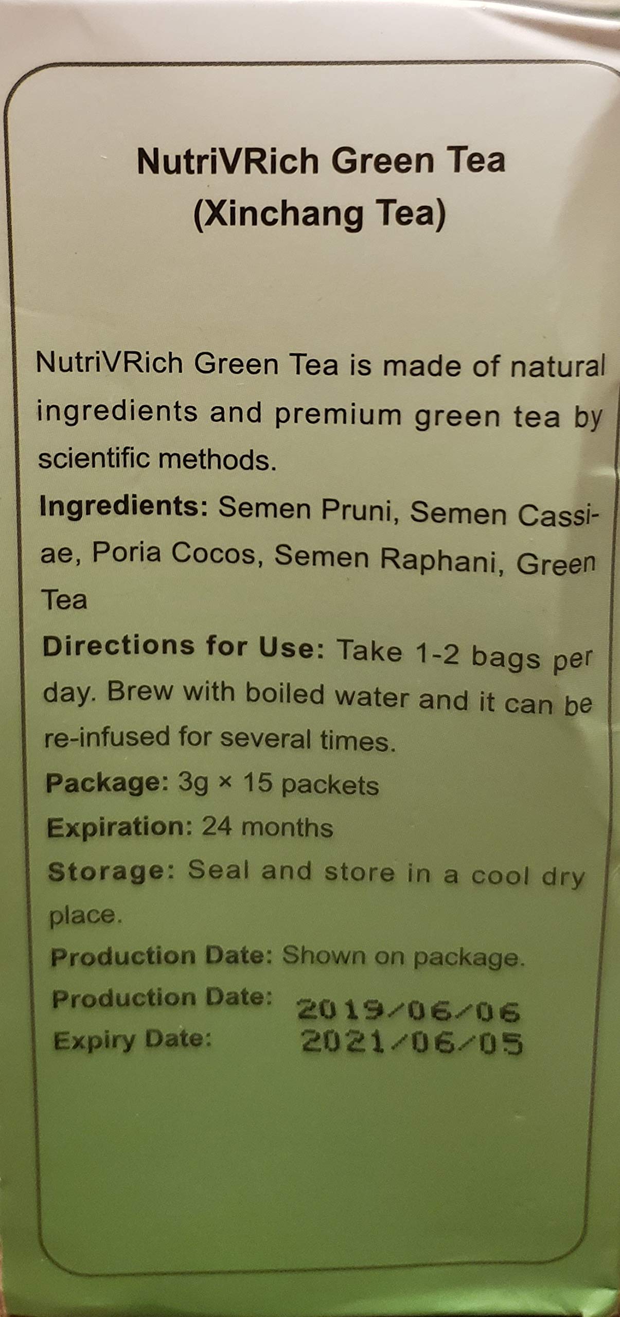Longrich Nutri V Rich té verde filtro para una infusión limpia y rápida